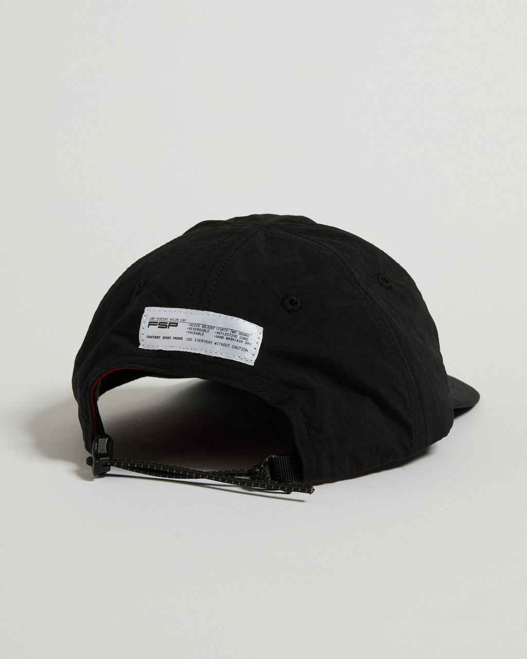 Nylon Cap ~ Black Mini Grid