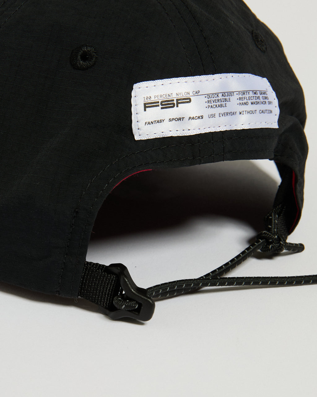 Nylon Cap ~ Black Mini Grid