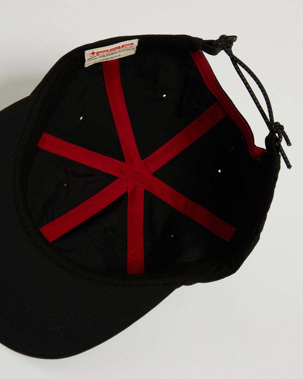 Nylon Cap ~ Black Mini Grid